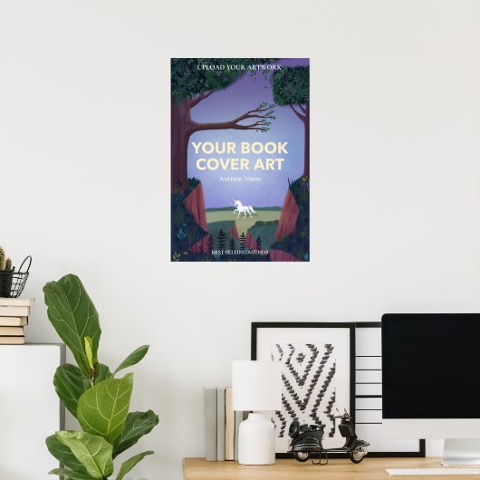 Kunst voor Hoesje van boeken | Promotie voor auteu Poster (Thuiskantoor)