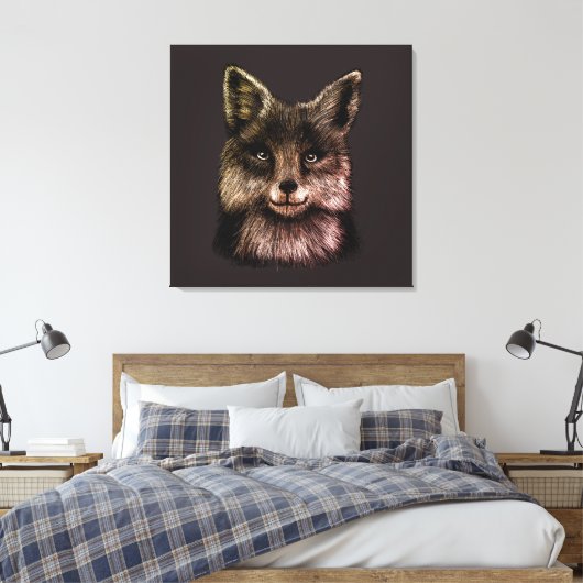 Kunst voor houten wtsenwand canvas afdruk (Insitu (Slaapkamer))