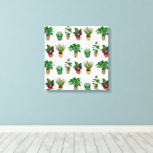 Kunst voor huisplanten canvas afdruk (Insitu (Houten vloer))