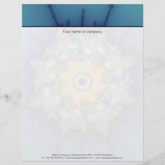 Kunst voor Insular - Mandelbrot Briefhoofd Sjabloon (Voorkant)