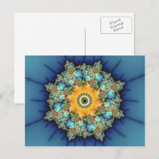 Kunst voor Insular - Mandelbrot Briefkaart (Voorkant / Achterkant)
