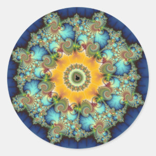 Kunst voor Insular - Mandelbrot Ronde Sticker