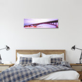Kunst voor internationale vredesbrug panoramisch c canvas afdruk (Insitu (Slaapkamer))