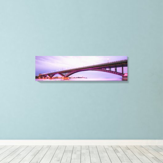 Kunst voor internationale vredesbrug panoramisch c canvas afdruk (Insitu (Houten vloer))