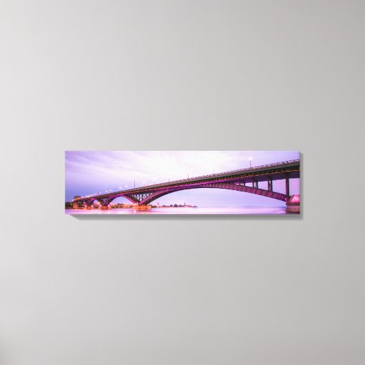 Kunst voor internationale vredesbrug panoramisch c canvas afdruk (Voorkant)