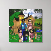 Kunst voor interraciale familie canvas afdruk (Voorkant)