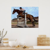 Kunst voor jager-/jumperpaarden poster (Keuken)