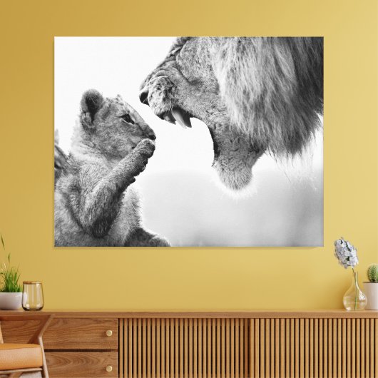 Kunst voor jonge en onverdiende Canvas Afdruk (Insitu (Woonkamer))