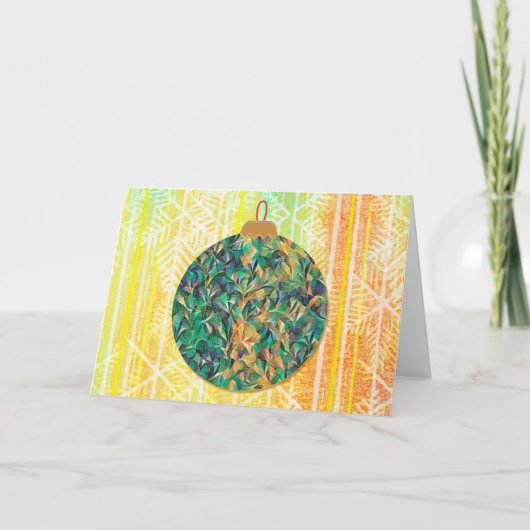 Kunst voor kerstfeestdagen in de flinke en retrofl kaart (Voorkant)