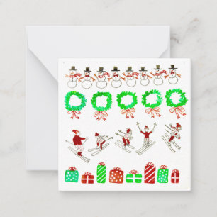 Kunst voor kerstkaarten voor een goed doel notitiekaartje