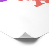 Kunst voor kinderalfabet - Roze tinten Poster (Hoek)