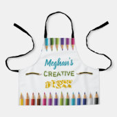 Kunst voor kinderen gepersonaliseerde naam schort (Voorkant)