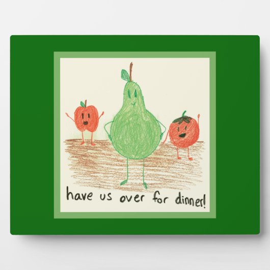Kunst voor kinderen, groen fotoplaat (Voorkant)
