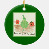 Kunst voor kinderen, groen keramisch ornament (Achterkant)