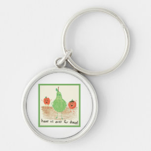 Kunst voor kinderen, groen sleutelhanger