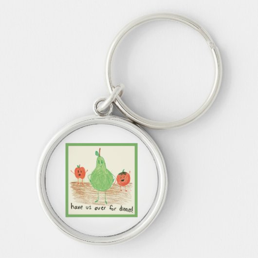 Kunst voor kinderen, groen sleutelhanger (Voorkant)