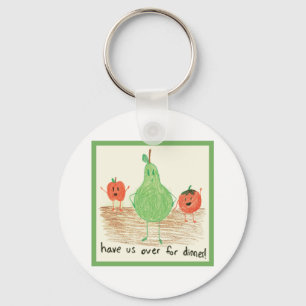 Kunst voor kinderen, groen sleutelhanger