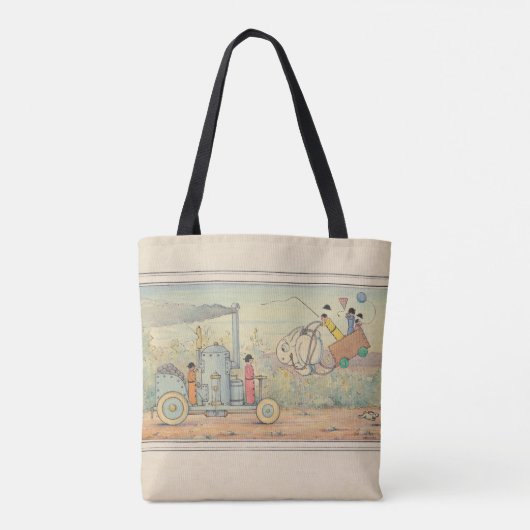 Kunst voor kinderen, , leuk, sterk vormgeven tote bag (Achterkant)