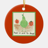 Kunst voor kinderen, rood keramisch ornament (Voorkant)