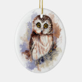 Kunst voor kleine Waterverf Natuur vogelgriep Keramisch Ornament (Rechts)