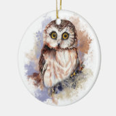 Kunst voor kleine Waterverf Natuur vogelgriep Keramisch Ornament (Links)