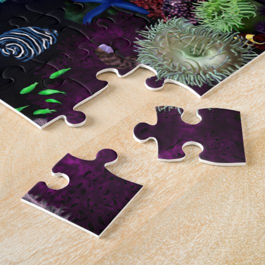 Kunst voor kleurrijk koraal en visrif legpuzzel (Zijkant)