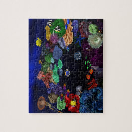 Kunst voor kleurrijk koraal en visrif legpuzzel