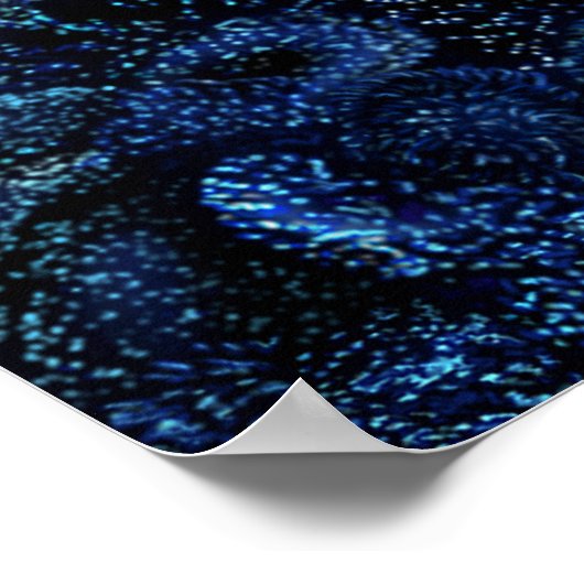 Kunst voor kleurrijk koraal en visrif poster (Hoek)