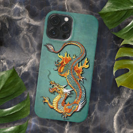 Kunst voor kleurrijke vuurdraak Tattoo iPhone 15 Pro Max Hoesje