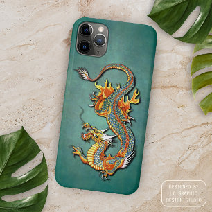 Kunst voor kleurrijke vuurdraak Tattoo iPhone 11 Pro Max Hoesje