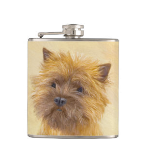 Kunst voor koeienwerpers - Kute Original Dog Art Heupfles