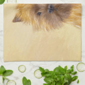 Kunst voor koeienwerpers - Kute Original Dog Art Theedoek (Gevouwen)