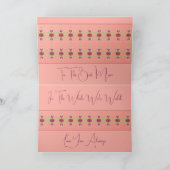 Kunst voor koraalPinks en Bourgogne Roos Kaart (Binnen)