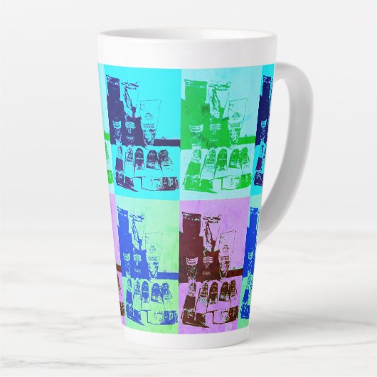 Kunst voor kunstpalletpop latte mok (Rechterhoek)