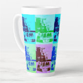 Kunst voor kunstpalletpop latte mok (Linkerhoek)