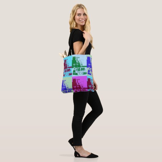 Kunst voor kunstpalletpop tote bag (Op model)