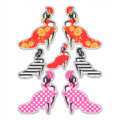 Kunst voor Lady Flamenco Dancers Silhouette Sticker (Voorkant)