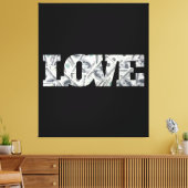 Kunst voor liefde en geld canvas afdruk (Insitu (Woonkamer))