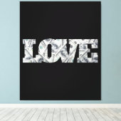 Kunst voor liefde en geld canvas afdruk (Insitu (Houten vloer))