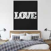Kunst voor liefde en geld canvas afdruk (Insitu (Slaapkamer))