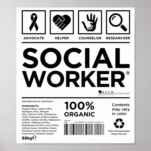 Kunst voor maatschappelijk werkers poster (Voorkant)