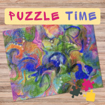 Kunst voor marmeren is blauw groen sinaasappel - m