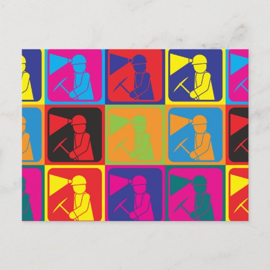 Kunst voor mijnbouw Pop Briefkaart (Voorkant)