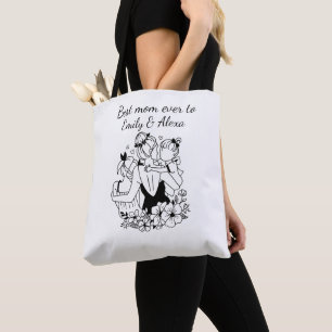 Kunst voor moeder en dochter tote bag
