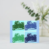 Kunst voor motorfietsen Pop Briefkaart (Staand voorkant)