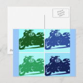 Kunst voor motorfietsen Pop Briefkaart (Voorkant / Achterkant)