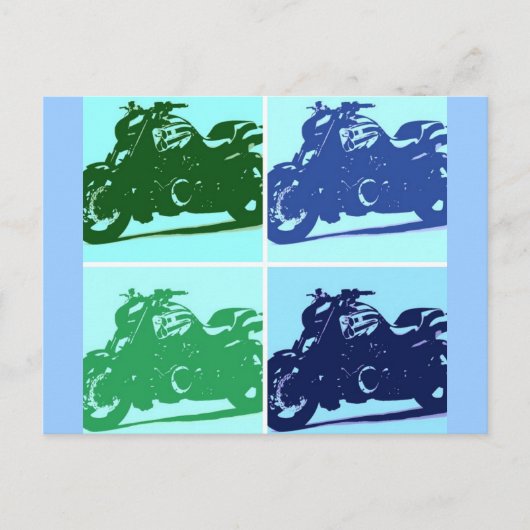 Kunst voor motorfietsen Pop Briefkaart (Voorkant)