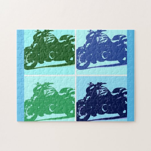 Kunst voor motorfietsen Pop Legpuzzel (Horizontaal)