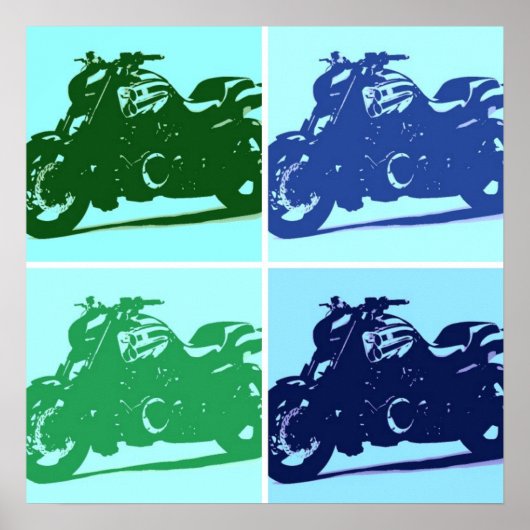Kunst voor motorfietsen Pop Poster (Voorkant)