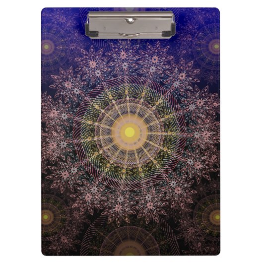 Kunst voor mousserende bloemen in de vrije nachtel klembord (Voorkant)